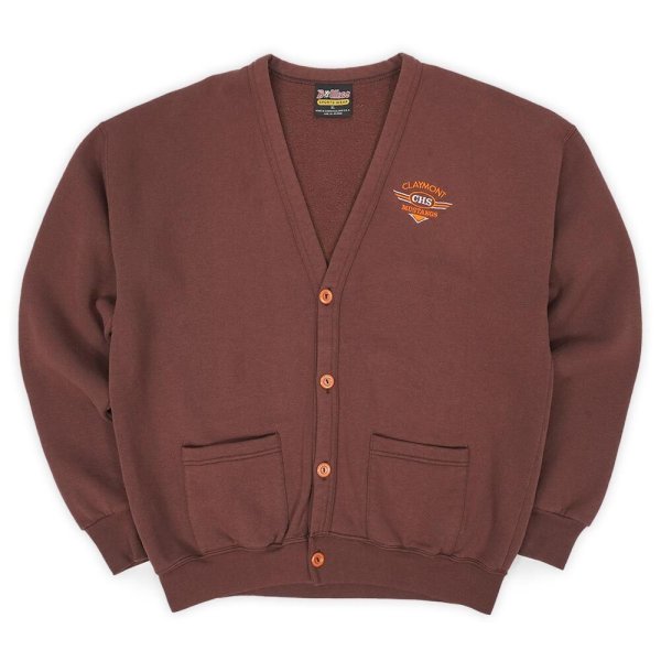 画像1: 90's B Wear スウェットカーディガン "MADE IN USA / Claymont Mustangs" (1)