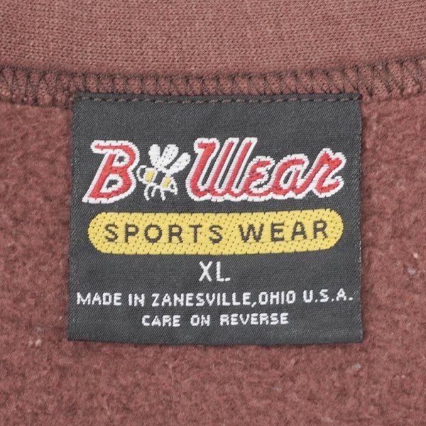 画像2: 90's B Wear スウェットカーディガン "MADE IN USA / Claymont Mustangs" (2)