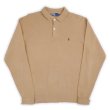 画像1: 90's Polo Ralph Lauren ニットポロシャツ "BEIGE" (1)