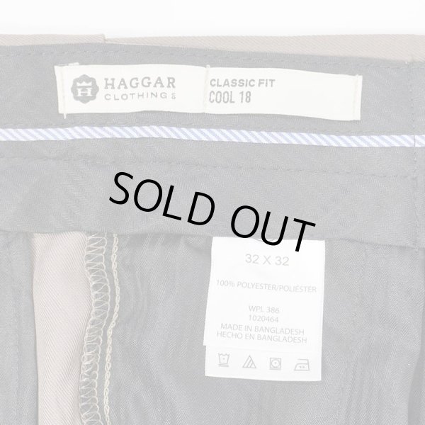 画像4: 00's HAGGAR 2タック スラックス "DEADSTOCK / W32 L32" (4)