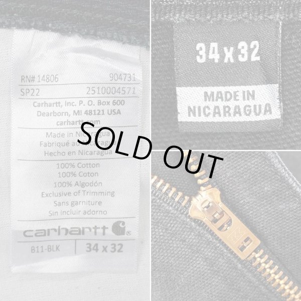 画像4: 00's Carhartt ダックペインターパンツ "BLACK" (4)