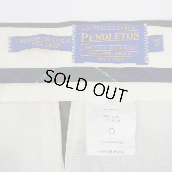 画像3: 90's PENDLETON 2タック ウールトラウザー "MADE IN USA" (3)