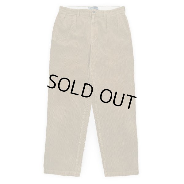 画像1: 90's Polo Ralph Lauren 2タック 太畝コーデュロイトラウザー "ANDREW PANT / AS-IS" (1)