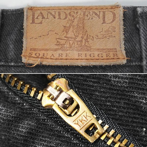 画像4: 90's LANDS' END ブラックデニムパンツ "MADE IN USA" (4)