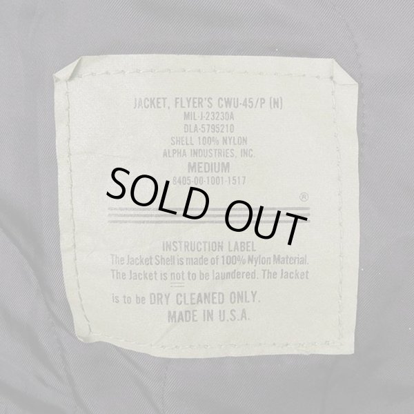 画像4: 00's ALPHA INDUSTRIES CWU-45/P フライトジャケット "MADE IN USA" (4)