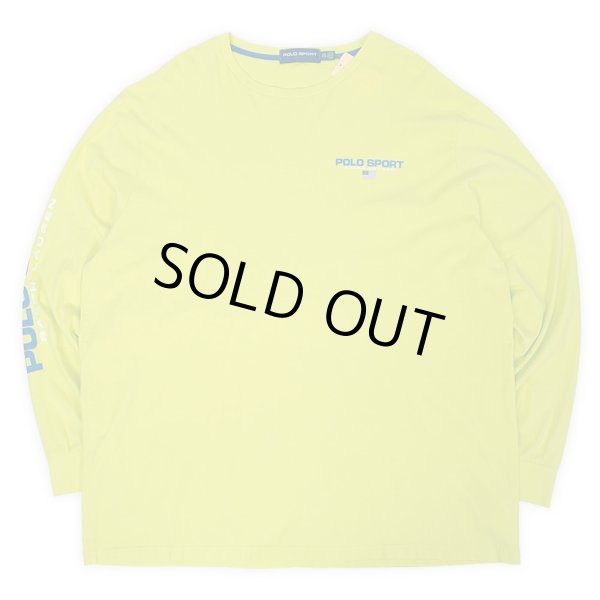 画像1: 00's POLO SPORT L/S プリントTシャツ "DEADSTOCK / YELLOW GREEN" (1)