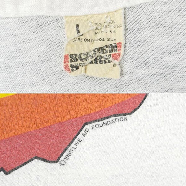 画像3: 80's LIVE AID 両面プリントTシャツ "MADE IN USA" (3)