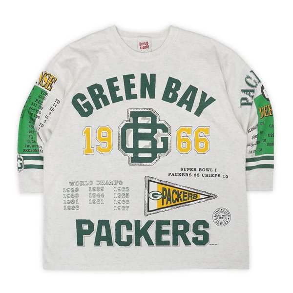 画像1: 90's Long Gone フットボールTシャツ "GREEN BAY PACKERS / MADE IN USA" (1)