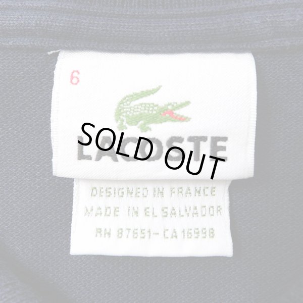 画像2: 00's LACOSTE ポロシャツ "DESIGNED IN FRANCE / NAVY" (2)
