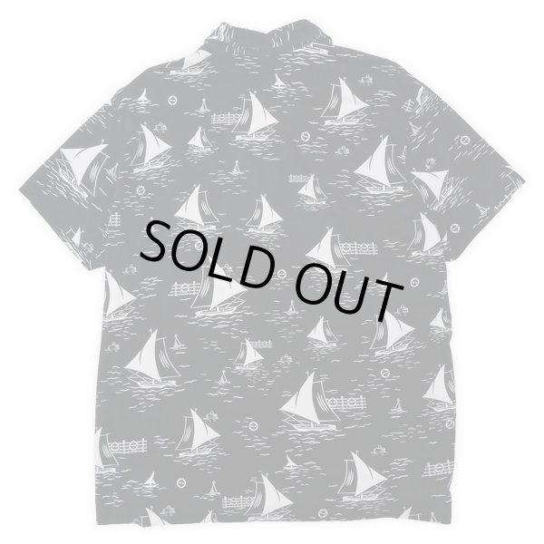 画像2: 90's Polo Ralph Lauren S/S 総柄 プルオーバーシャツ "BLACK" (2)