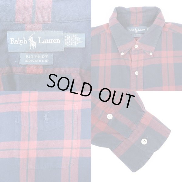 画像3: 90's Polo Ralph Lauren ボタンダウンシャツ “BIG SHIRT” (3)