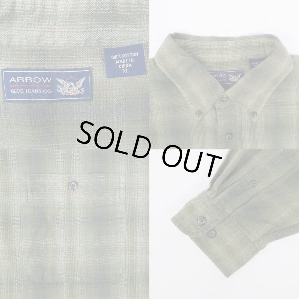 画像3: 90's ARROW オンブレチェック柄 フランネルシャツ (3)