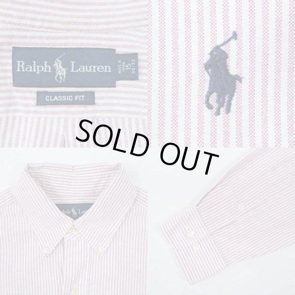 画像3: 90's Polo Ralph Lauren ストライプ柄 ボタンダウンシャツ (3)
