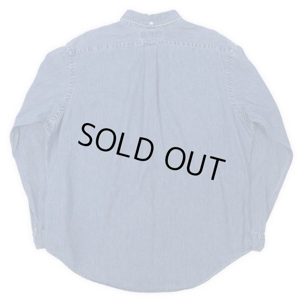 画像2: 00's Polo Ralph Lauren 3点留め デニムボタンダウンシャツ (2)