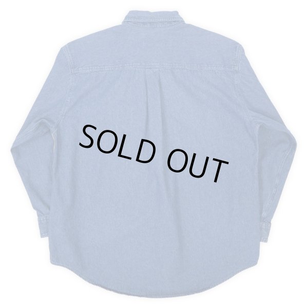 画像2: 90's St John's Bay デニム×コーデュロイ ボタンダウンシャツ (2)