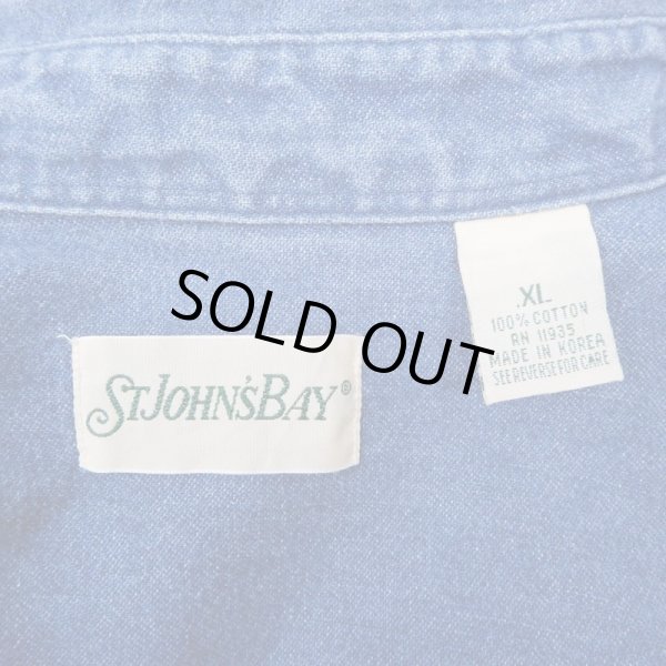 画像3: 90's St John's Bay デニム×コーデュロイ ボタンダウンシャツ (3)