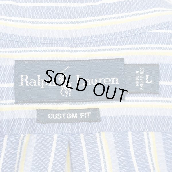 画像2: 00's Polo Ralph Lauren S/S ボタンダウンシャツ "CUSTOM FIT / 3点留め" (2)