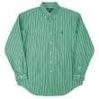 画像1: Early 90's Polo Ralph Lauren ボタンダウンシャツ "GREEN BASE" (1)