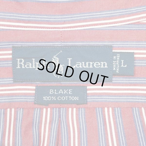画像2: 90's Polo Ralph Lauren マルチストライプ柄 ボタンダウンシャツ "BLAKE" (2)