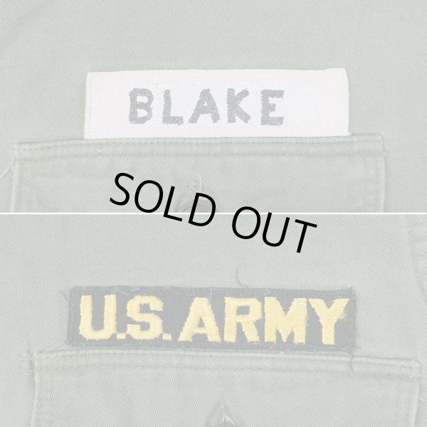 画像2: 60's US.ARMY コットンサテン ユーティリティシャツ “3rd” (2)