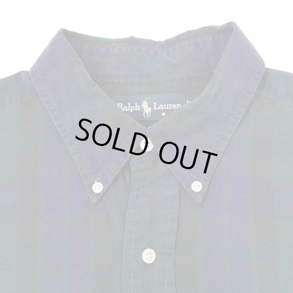 画像3: 90's Polo Ralph Lauren ボタンダウンシャツ "BLAIRE / BLACK OVER DYE" (3)