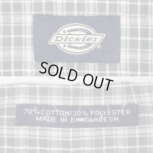 画像4: Late 90's Dickies S/S オープンカラーシャツ "GRAY Plaid" (4)