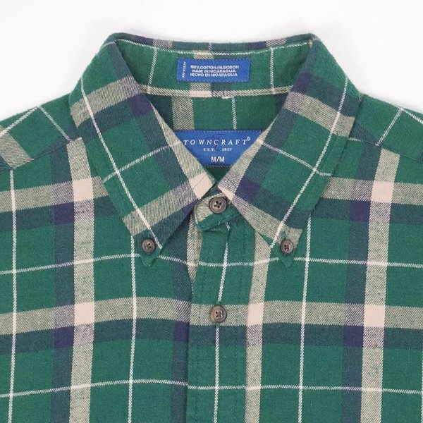 画像3: 90's TOWNCRAFT フランネル ボタンダウンシャツ (3)