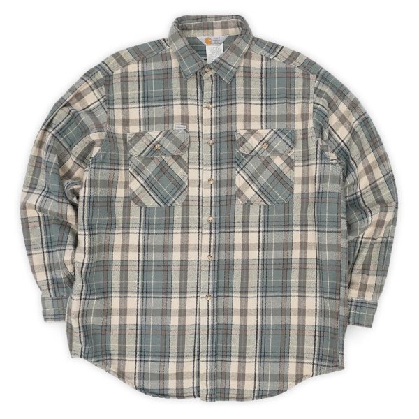 画像1: 90's Carhartt ヘビーネルシャツ "MADE IN USA" (1)