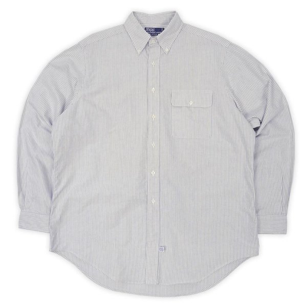 画像1: Early 90's Polo Ralph Lauren ストライプ柄 ボタンダウンシャツ (1)