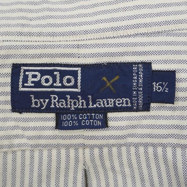 画像2: Early 90's Polo Ralph Lauren ストライプ柄 ボタンダウンシャツ (2)