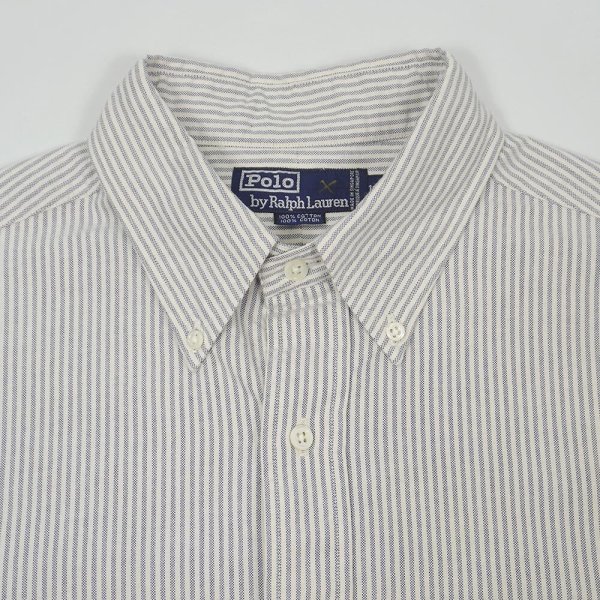 画像3: Early 90's Polo Ralph Lauren ストライプ柄 ボタンダウンシャツ (3)