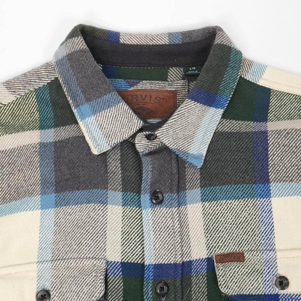 画像3: 00's ORVIS ヘビーネルシャツ "Gray Plaid" (3)
