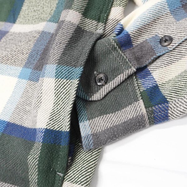 画像4: 00's ORVIS ヘビーネルシャツ "Gray Plaid" (4)