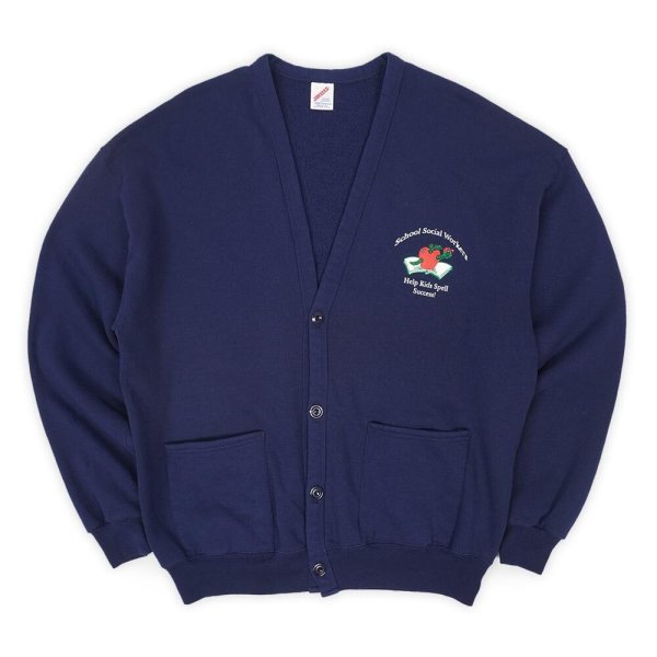 画像1: 90's JERZEES スウェットカーディガン "MADE IN USA" (1)