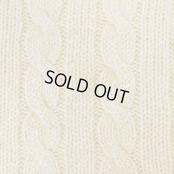 画像4: 00's OLD GAP Vネック ケーブル編み ウールニット (4)