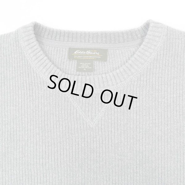 画像3: 00's Eddie Bauer 前V コットンニット (3)