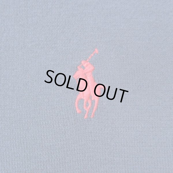 画像2: 00's Polo Ralph Lauren Vネック コットンニットベスト “NAVY” (2)