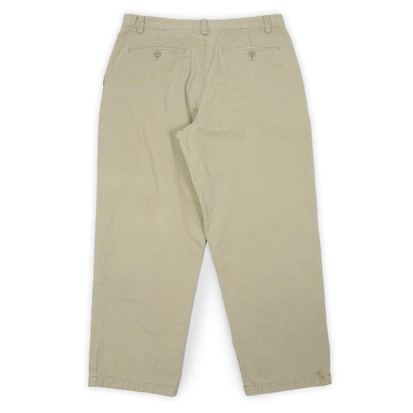 画像2: 00's Eddie Bauer ネルライナー 2タック チノトラウザー "BEIGE / W36 L30" (2)