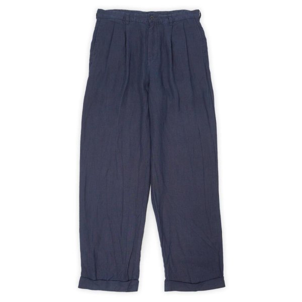 画像1: 00's Brooks Brothers 2タック リネントラウザー "W32 L32" (1)