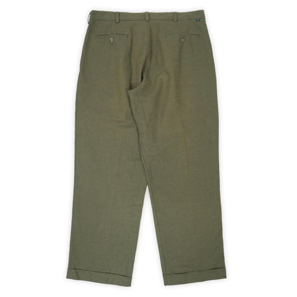 画像2: Early 00's DOCKERS 2タック リネンコットントラウザー "W36 L29" (2)