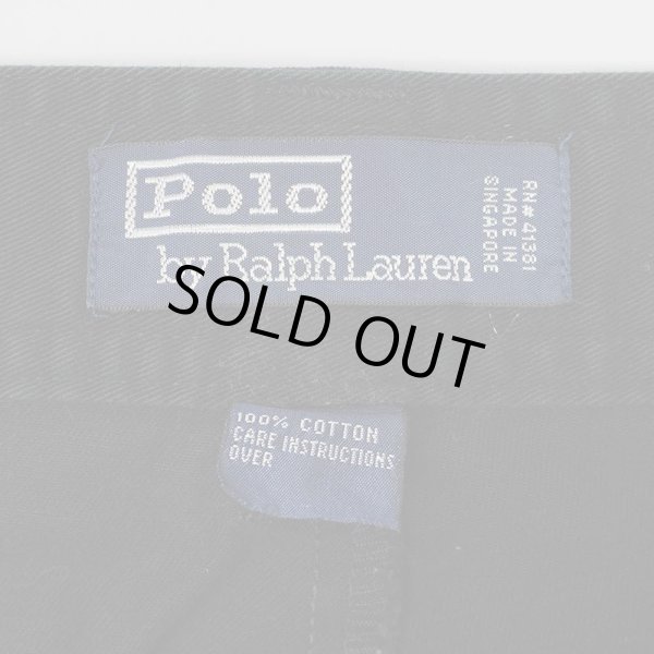 画像3: 90's Polo Ralph Lauren ノータック チノショーツ "BLACK" (3)