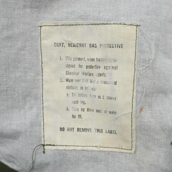 画像2: 60's US.ARMY ガスプロテクティブコート "SMALL" (2)
