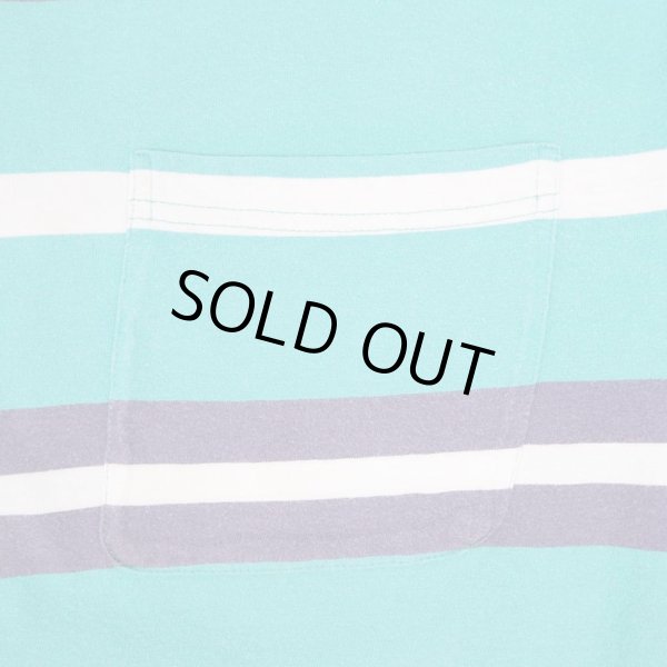 画像3: 90's Eddie Bauer マルチボーダー柄 ポケットTシャツ (3)