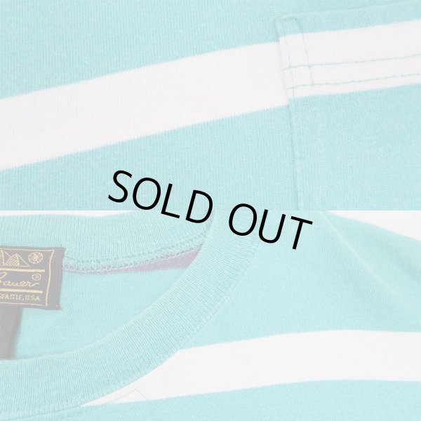 画像4: 90's Eddie Bauer マルチボーダー柄 ポケットTシャツ (4)