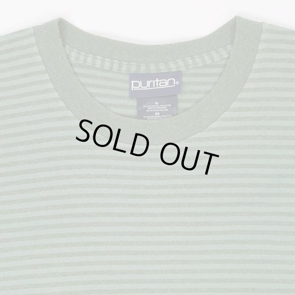 画像3: 90's Puritan ボーダーTシャツ "Green Base" (3)