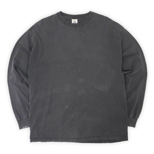 画像1: Early 00's ALSTYLE L/S ブランクTシャツ "FADE BLACK" (1)