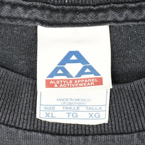 画像3: Early 00's ALSTYLE L/S ブランクTシャツ "FADE BLACK" (3)