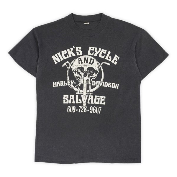 画像1: 70-80's HARLEY-DAVIDSON "NICK'S CYCLE AND SALVEGE" プリントTシャツ (1)