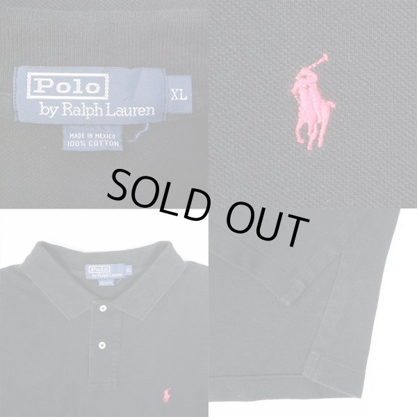 画像2: 90's Polo Ralph Lauren ポロシャツ "BLACK" (2)