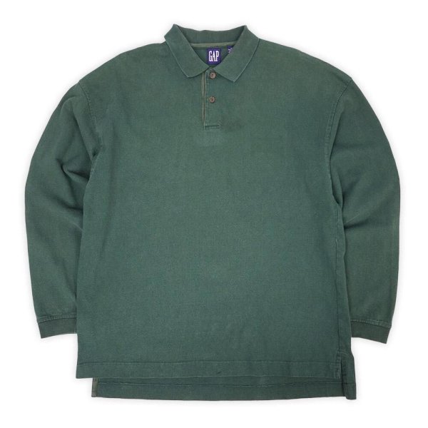 画像1: 90's OLD GAP L/S ポロシャツ (1)